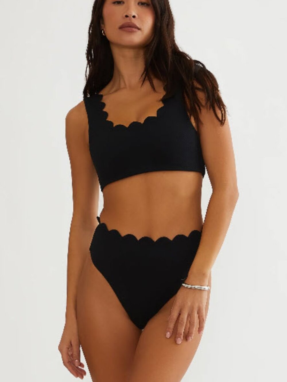 Beach Riot Madison Top Black Waffle